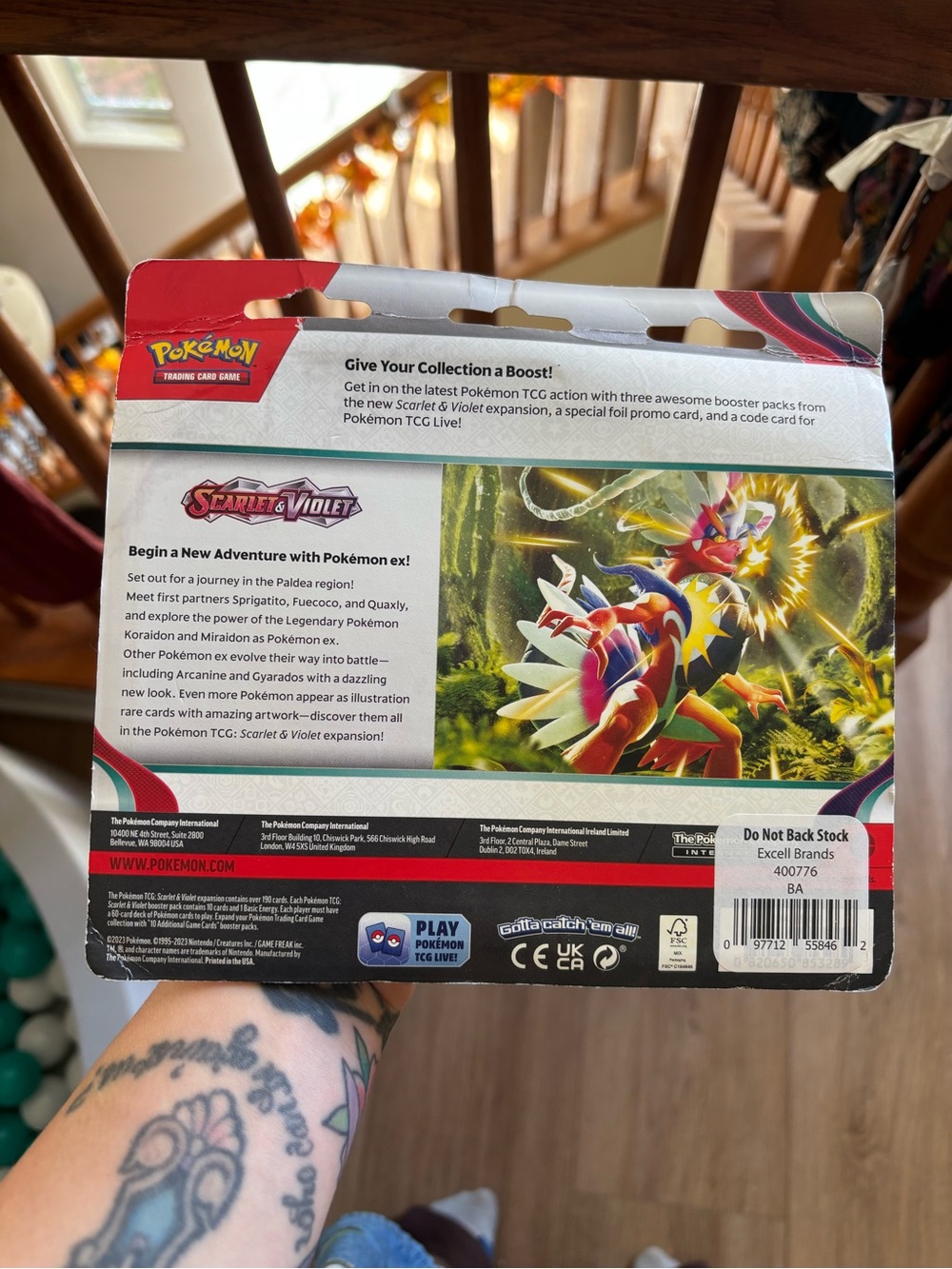 Pokemon Scarlet & Violet Bluster Booster Pack 3-Pack with Arcanine Promo Card - Picture 4 of 5